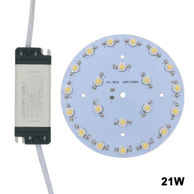 Conductor plástico de la fuente de alimentación de la cáscara del panel LED del tablero del microprocesador del poder más elevado de la estrella de la luz del punto del bulbo de 24W LED