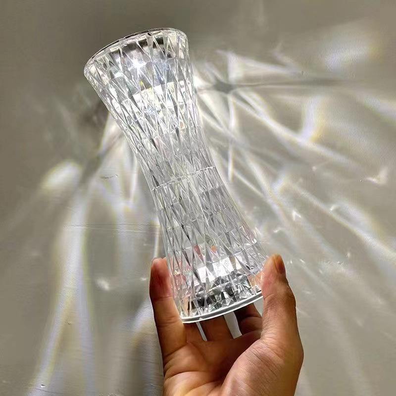 RGB control remoto creativo Rose crystal 16 colores nuevo producto lámpara de escritorio de cristal interior dormitorio luz de noche táctil