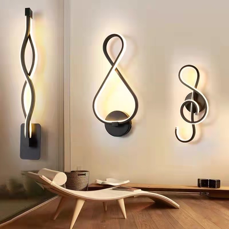 Indoor Interior 22W Muziek LED Wandlamp Open en neer Aluminium Versieren Wandkandelaar Boerderij Wandlamp Slaapkamer Creatief