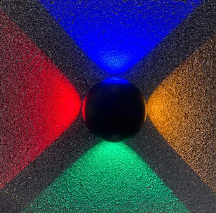 4W Kleine NEUE Ankunfts-Kugelleuchten für den Außenbereich, mehrfarbige Lichter, Außenwandleuchten, Leuchte, LED-Wandleuchte, LED-Wandleuchten
