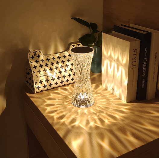 Shinning Touch RGB mit ferngesteuerter, unbeweglicher Schreibtischlampe, Kristallladung, LED-Streifenlampenprojektor, romantische 16-Farben-Nachtlampe