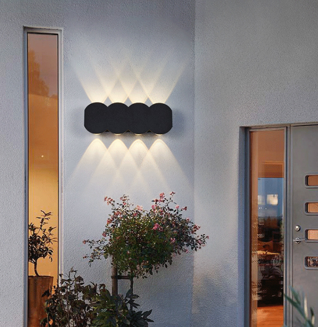 Moderne wasserdichte 4-W-LED-Wandleuchte für den Außenbereich, IP65, Aluminium, nach oben und unten, Wandleuchte für den Garten, Veranda, Wandleuchte, Dekorationslicht, 110 V, 220 V