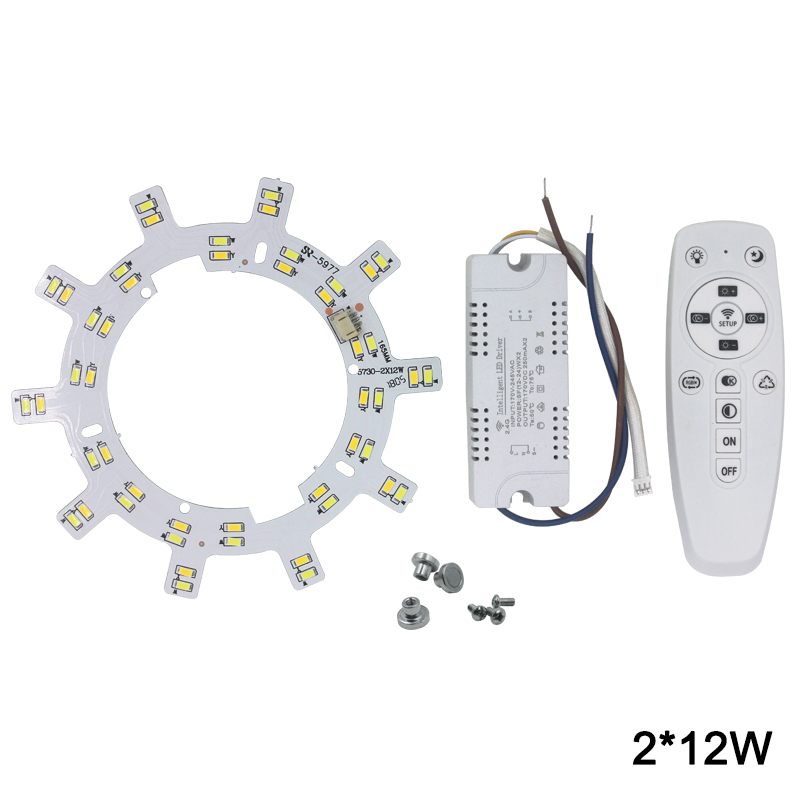 5730 SMD LED iluminación de techo 2.4G WIFI control de conexión de teléfono móvil control remoto para sala de estar cocina luz de techo