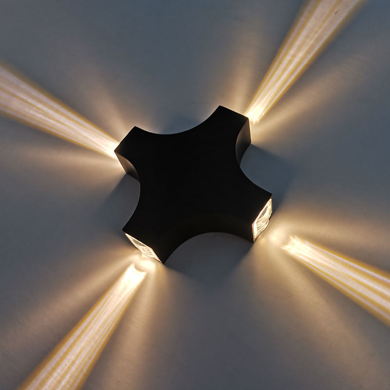 aplique de pared exterior negro