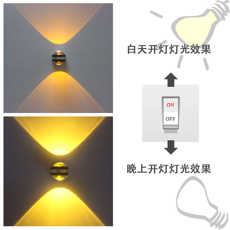 Gut gestaltete RGB-Wandleuchte für Hotels