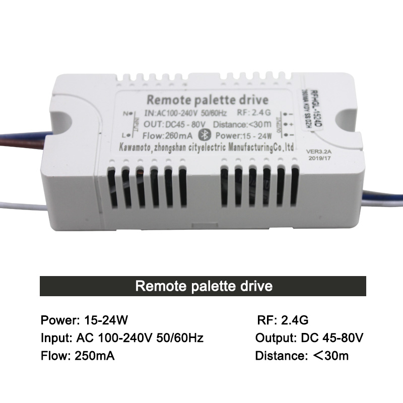 2,4 G WIFI Sicherheits-Kunststoff-Treiber 15–24 W Bluetooth-Verbindung Beleuchtung Leistungstransformator AC100–240 VLED-Deckenleuchte