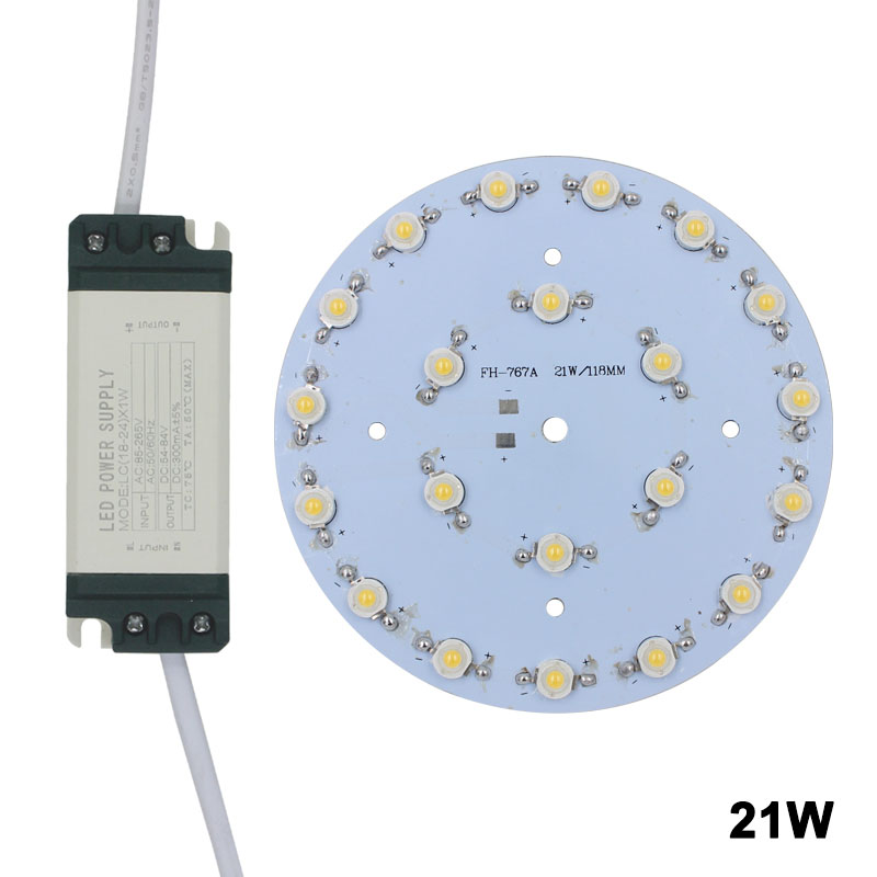 Conductor plástico de la fuente de alimentación de la cáscara del panel LED del tablero del microprocesador del poder más elevado de la estrella de la luz del punto del bulbo de 24W LED