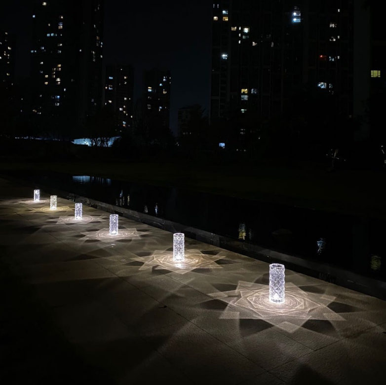 1W Neues Produkt Indoor Kristall Tischlampe Schlafzimmer Touch Kleines Nachtlicht Rose Farbwechsel Landschaft Licht Atmosphäre Licht