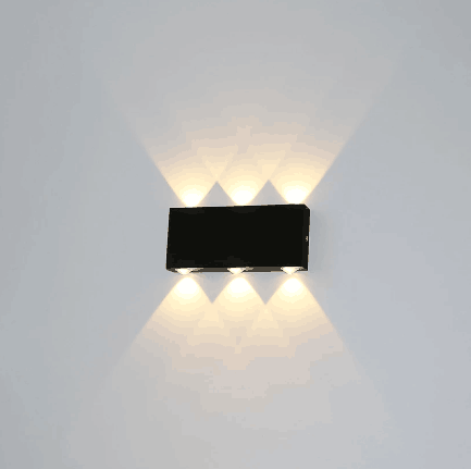 Lámpara de pared rectangular