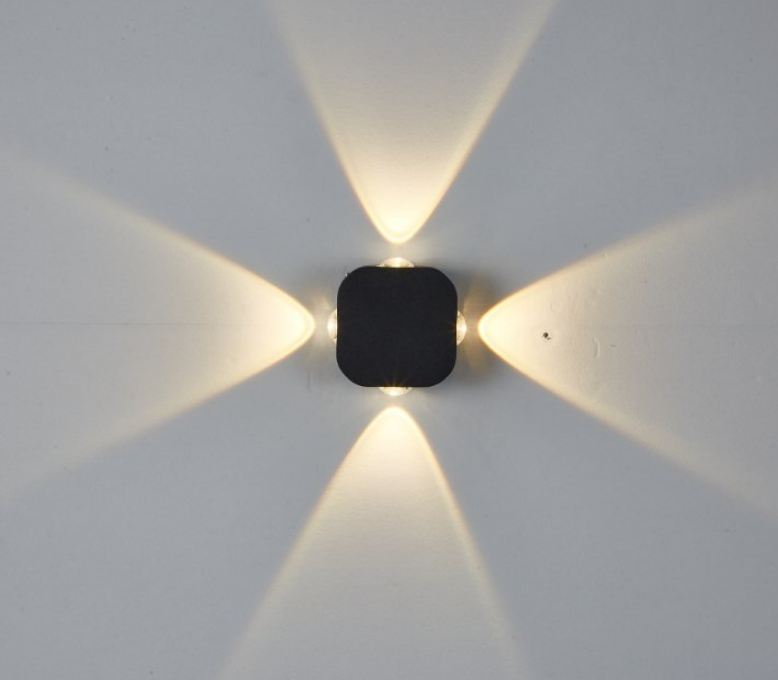 Wasserdichte IP65 4W LED-Wandleuchte für den Außenbereich, Aluminium-Wandleuchte, Garten-LED-Wandleuchte