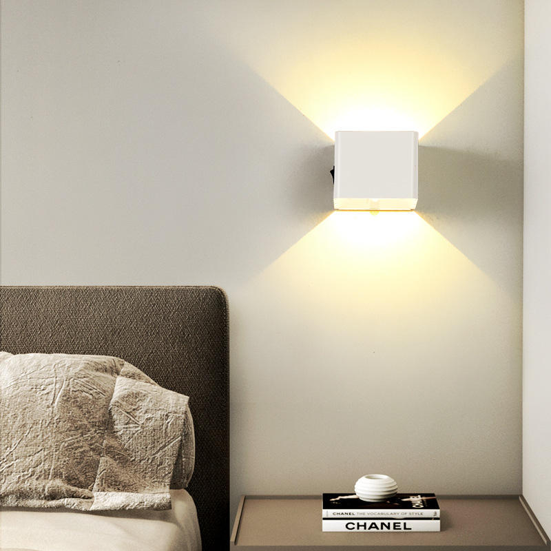 LED-Lade-Wandleuchte, Schlafzimmer, Kopfteil, menschliche Erkennung, Schlafsaal, USB, keine Verkabelung, kein Stanzen, Gang, Flur, kleines Nachtlicht