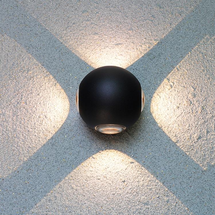 6W Wasserdichtes Licht 2023 NEUE Kugelleuchten Outdoor-LED-Wandleuchten Runde wasserdichte Wandleuchte Up And Down Wandleuchte