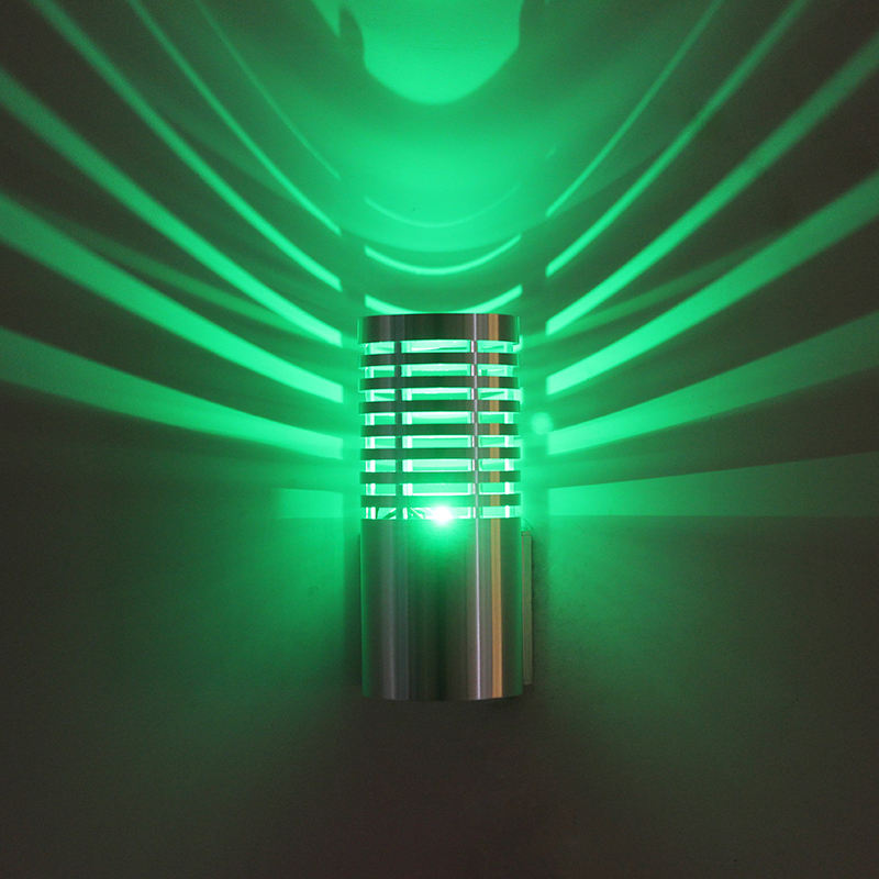 Zylindrische LED-RGB-Wandleuchte für den Innenbereich, 3 W, AC85-265 V, Aluminium, dekorative LED-Wandleuchte für Flur, Treppenhausbeleuchtung, zylindrische LED-RGB-Wandleuchte für den Innenbereich, 3 W, AC85-265 V, Aluminium, dekorative LED-Wandleuchte für Flur und Treppenhaus