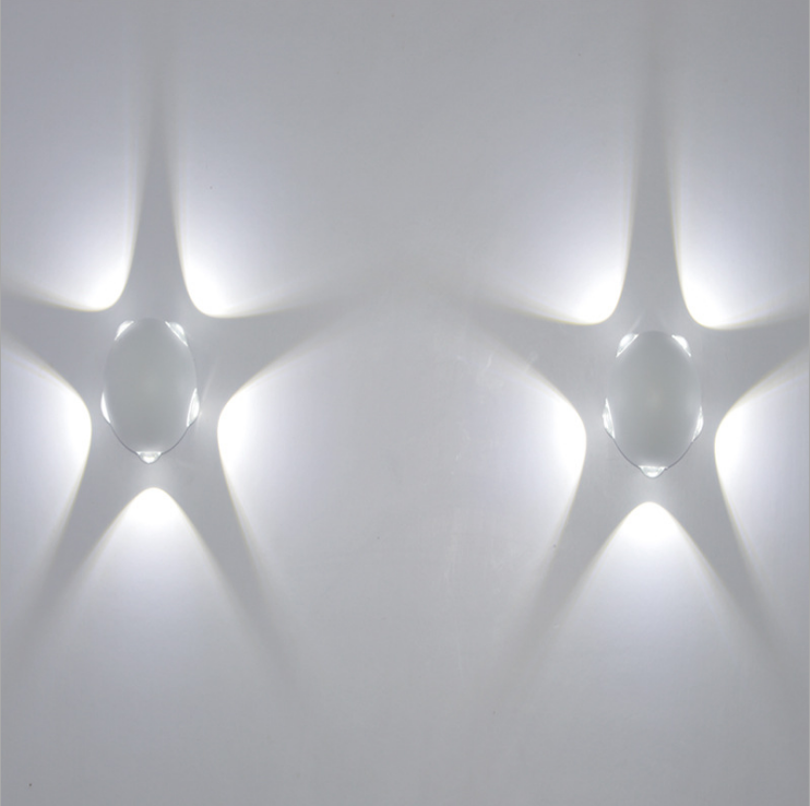 10W kreative runde LED-Außenwandleuchte Korridor fünfseitige leuchtende Wandleuchte10W kreative runde LED-Außenwandleuchte Korridor fünfseitige leuchtende Wandleuchte