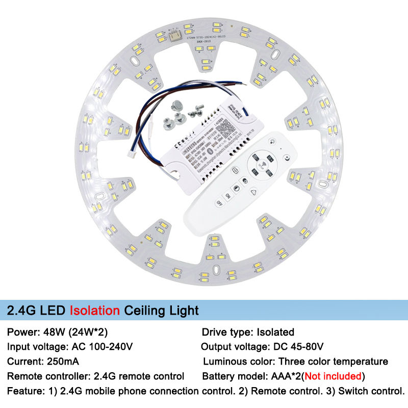 Surface de Source lumineuse de remplacement intelligente 2.4G pour plafond de lustre télécommandé led vers le bas contrôleur de plafonnier