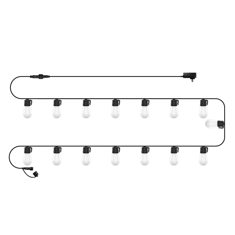 LED-Solar-Lichterkette, Weihnachtsdekoration, Glühbirne, IP65, wasserdicht, Terrassenlampe, Urlaubsgirlande für Gartenmöbel im Freien