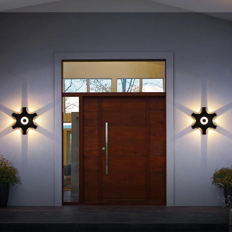 2023 Led Wand Lampe Aluminium Outdoor IP65 Wasserdicht Up Down Wand Licht Für Home Treppen Schlafzimmer Nacht Badezimmer Korridor Beleuchtung