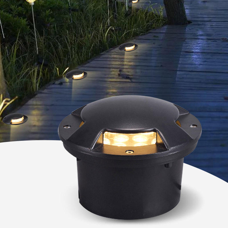 IP65 LED-Untergrundleuchte, 1 W, 3 W, vergrabenes Licht, unter der Erde, Lampe, Weg, Garten, Rasen, Hof, im Freien, wasserdichte Beleuchtung, 85–265 V, DC12 V