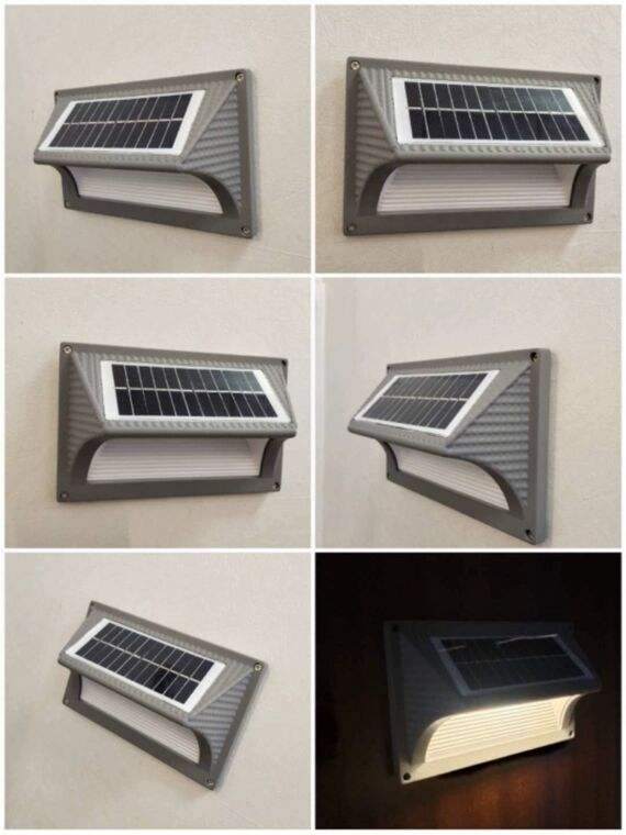 luces solares de pared al aire libre