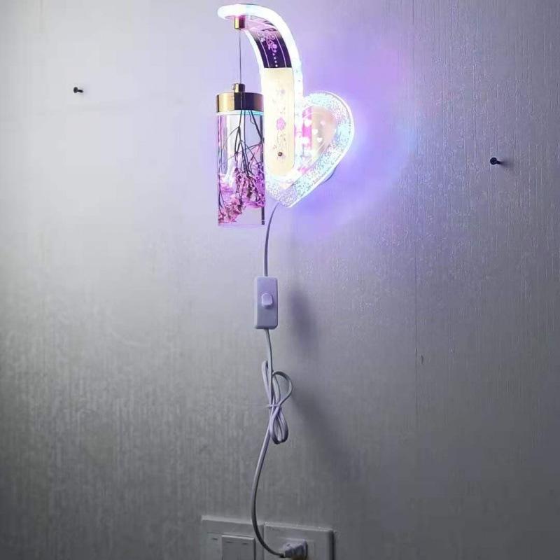 Moderne Acryl-Innenwandleuchte, LED-Schlafzimmer-Nachttischlampe, Wandleuchte, warmweiß, kaltweiß, für Schlafzimmer, Flur, Treppen