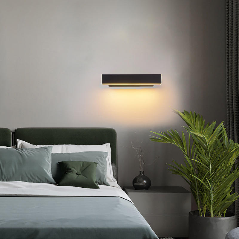 Moderne LED-Wandlampen, 360 Grad drehbar, Nachttischlampe, 6 W, AC85V-260V, Wandleuchte, schwarze Lampe, Gangpad-Innendekoration, Ver