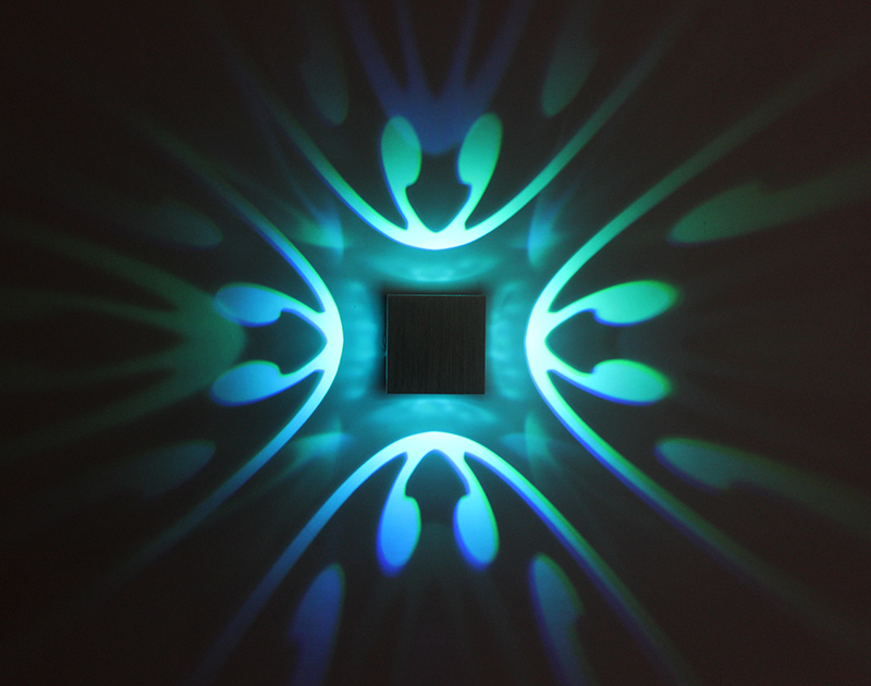Lámpara de pared LED RGB nórdica de mariposa de 4 lados para decoración de dormitorio, luz de pared, sala de estar, iluminación colorida para fiestas interiores