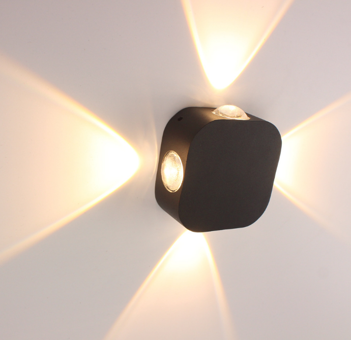 Wasserdichte IP65 4W LED-Wandleuchte für den Außenbereich, Aluminium-Wandleuchte, Garten-LED-Wandleuchte