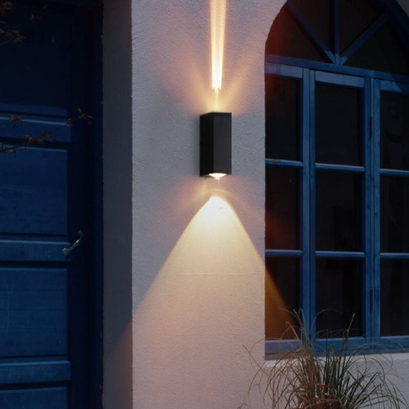 6W Black Beam Moderne Wandleuchte Außenbeleuchtung Indoor Wasserdichte LED-Lampe Wohnzimmer Gang Park Landschaft Garten Licht