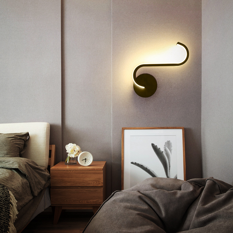 Moderne minimalistische Kupfer Wandleuchte American Aisle Korridor Schlafzimmer Nachttischlampe Nordic Creative LED Spiegelleuchte Möbel