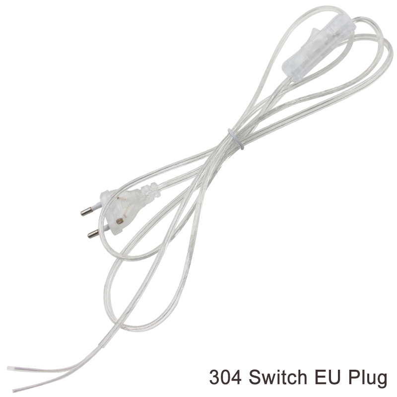 Cavo di linea 303/304/317/301 Cavo di alimentazione dimmer/Interruttore a doppio pulsante Spina europea Cavo per lampadina a LED/Luce da tavolo Luminary USA