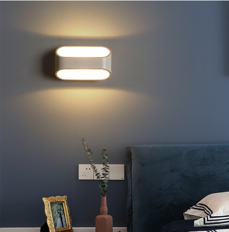 Neue Weiße Aluminium 5W RGB Wand Lampe Up Und Down Indoor Wandlamp Diy Farbe mit Controller Innen Wand Lampe RGB Wand Lampe