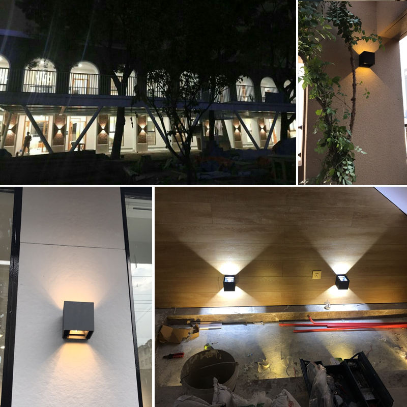 modernas luces de pared al aire libre led