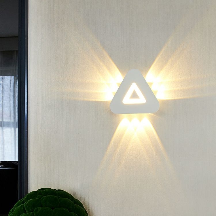 Moderne minimalistische dreieckige LED-Wandleuchten im nordischen Stil, Außenwandleuchten für Wohnzimmer, 12 W, AC85-265 V, einfache, ausgefallene Beleuchtung