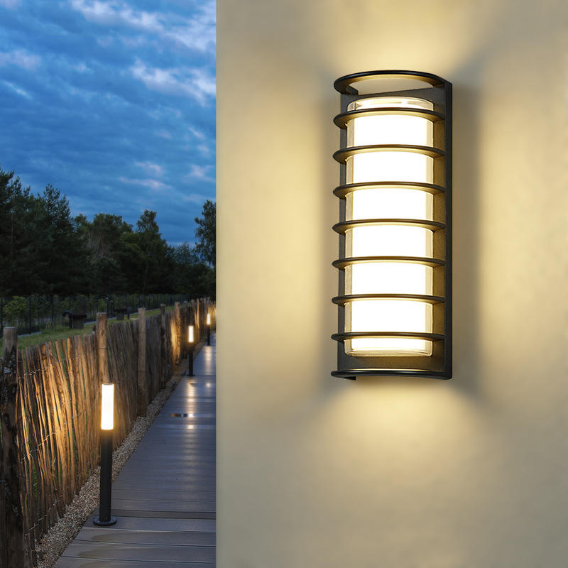Quadratische runde Acryl-LED-Wandleuchte für den Außenbereich, Villa, Hof, Außenwandleuchte, Treppe, Gang, Korridor, Lampe, Balkon, Wandleuchten