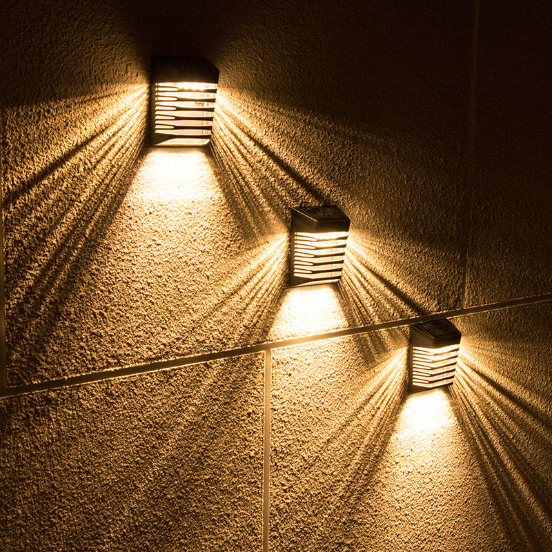 Capteur solaire applique murale à économie d'énergie mur LED lumières solaires extérieur lumière LED solaire étanche jardin lumières solaires cour paysage