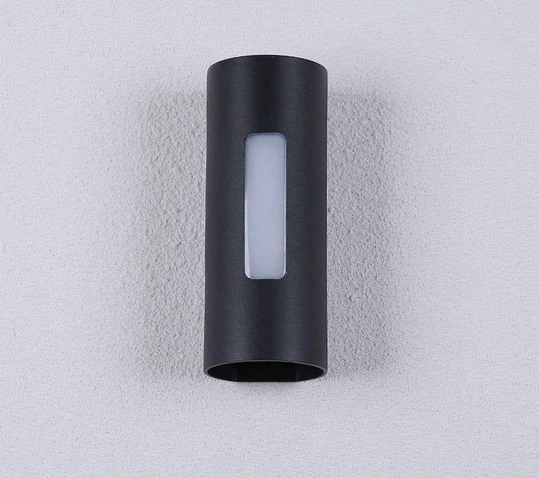 Schwarz-weiße Dekorationsapplikation Murale Led Square Round Up And Down Light Ip65 Wasserdicht neben der LED-Zylinderlicht-Wandleuchte
