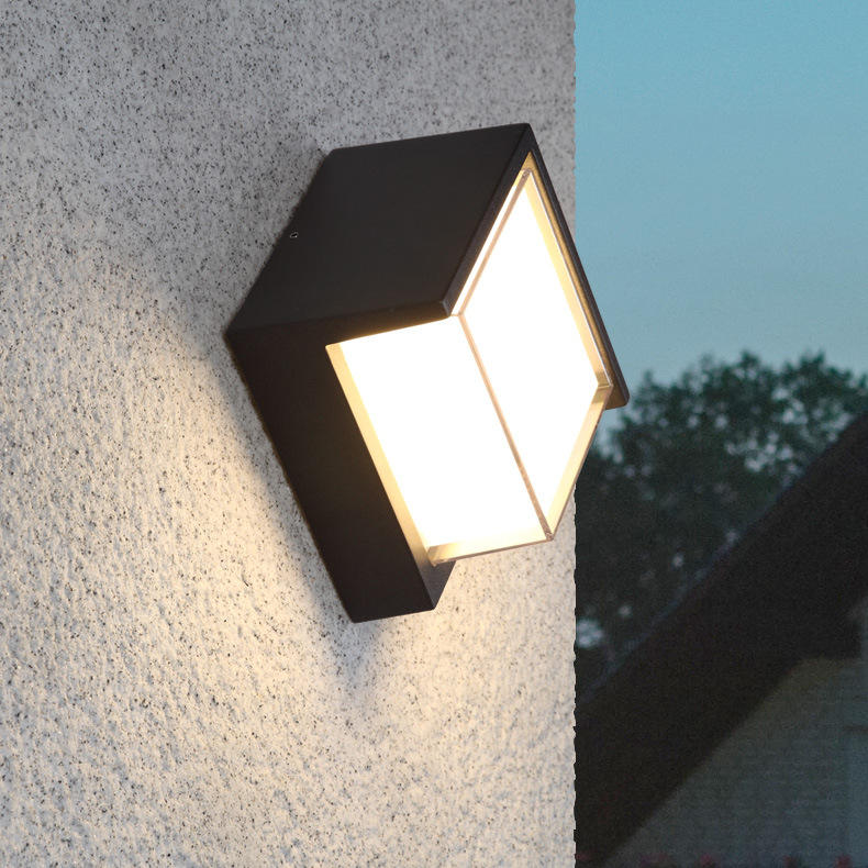 Nuevo estilo minimalista Tuya Smart WiFi LED lámpara de pared 10W RGBW exterior interior aplicación impermeable candelabro regulable luz de jardín