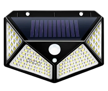 100LED applique solaire cour quatre côtés lampe solaire électroluminescente corps humain induction étanche lampe extérieure