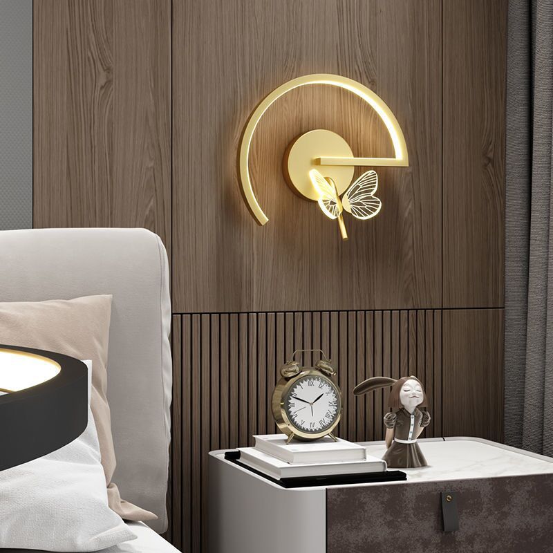 Schmetterling Wand Lampe Luxus Schlafzimmer Nacht Moderne Minimalistischen Wohnzimmer Hintergrund Nordic Kreative Gang Korridor TV Innen