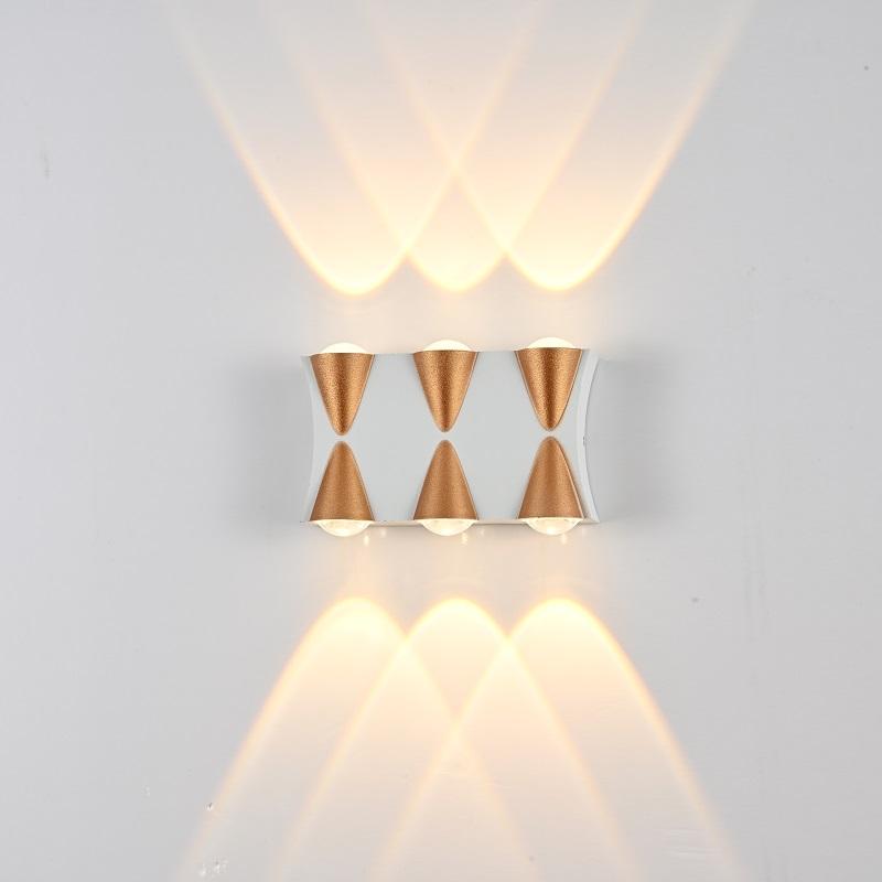 Lámpara LED de pared brillante de lujo para exteriores, resistente a la lluvia, para villa, hotel, pared exterior, balcón, lámpara para exteriores, lámpara para poste de puerta de patio
