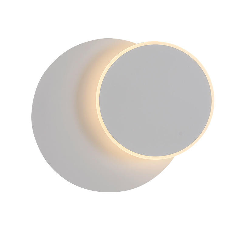 Quadratische LED-Wandleuchte für Schlafzimmer, Wohnzimmer, weiß, schwarz, Wandleuchte, 360 Grad drehbar, Metall, 18 W/24 W