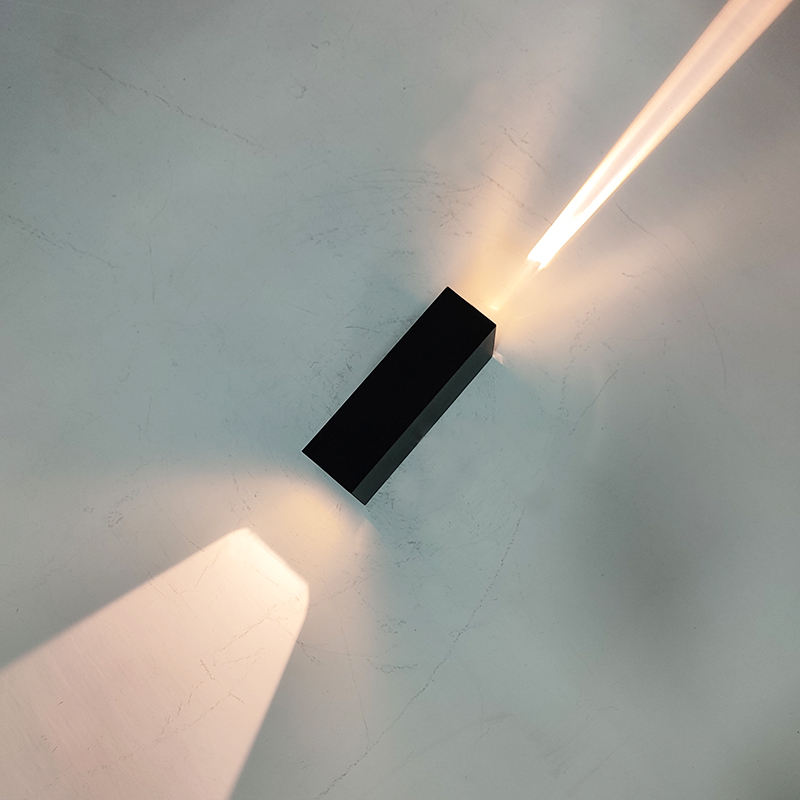 6W Black Beam Moderne Wandleuchte Außenbeleuchtung Indoor Wasserdichte LED-Lampe Wohnzimmer Gang Park Landschaft Garten Licht
