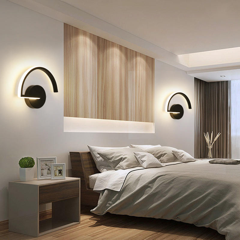 Moderne minimalistische Kupfer Wandleuchte American Aisle Korridor Schlafzimmer Nachttischlampe Nordic Creative LED Spiegelleuchte Möbel