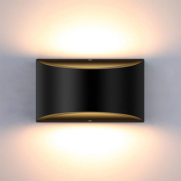 10 W Auf- und Ab-Wandleuchten, gold-silberne LED-Aluminium-Wandleuchte, LED-Wandleuchte für Schlafzimmer-Wohnzimmer-Korridor-Beiseite-Beleuchtung