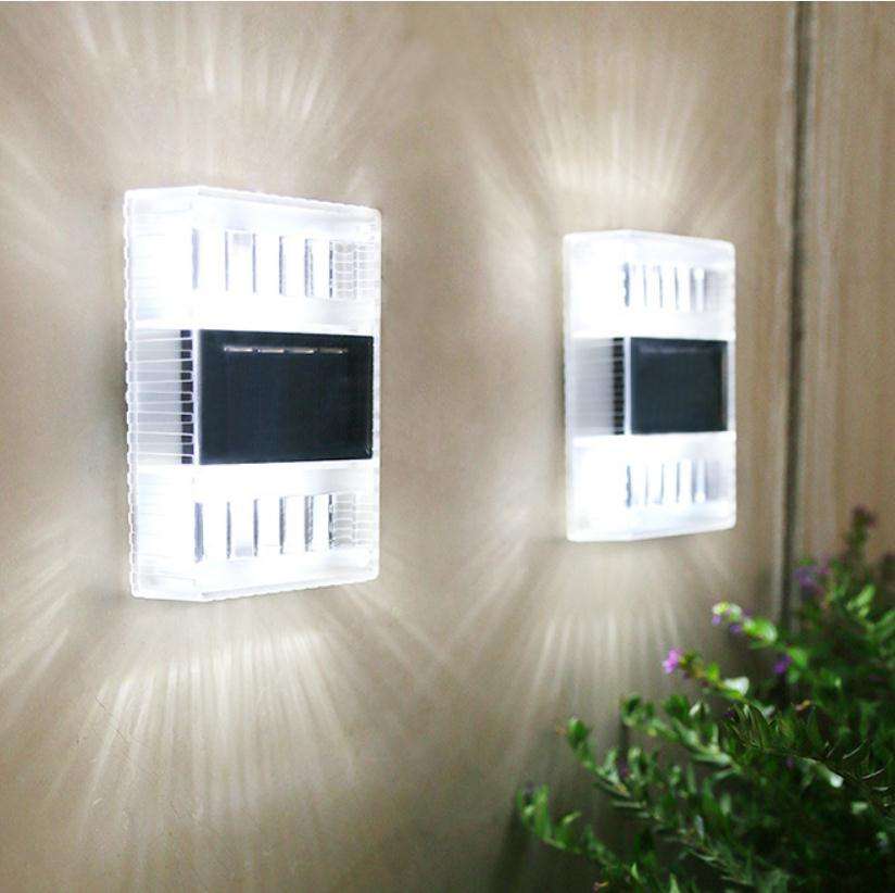 6LED Solar Transparent Wand Lampe Nachtlicht Outdoor IP65 Wasserdichte Licht für Home Dekoration Hof Licht