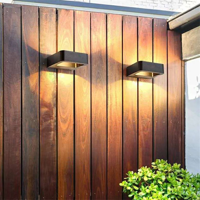 LED Veranda Licht Wasserdicht Outdoor 6W 12W Schwarz Aluminium Wand Lampe Garten Hof Korridor Balkon Wandleuchte Licht AC110V/220V