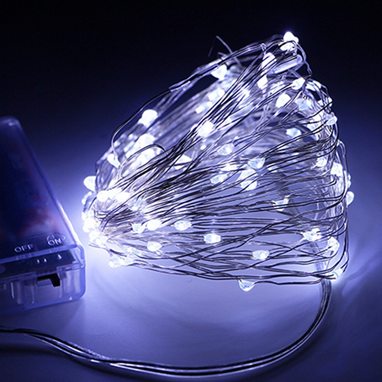 2 m LED-Girlande, Kupferdraht-Lichterkette mit Lichterkette für Outdoor-Girlanden-Party-Lichter und Neujahrs-Weihnachtsdekoration