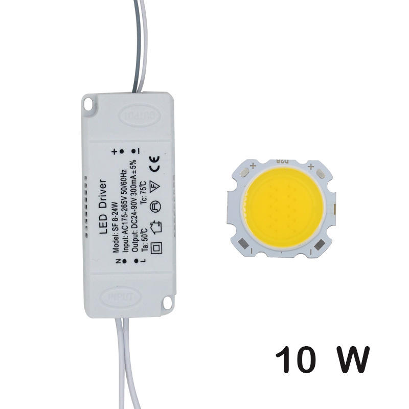 LED-COB-Lampenperle, 10 W-30 W, Lichtquellenchip + LED-Treiber, Netzteil, kalt/warm/natürliches Weiß für DIY-LED-Spotlicht