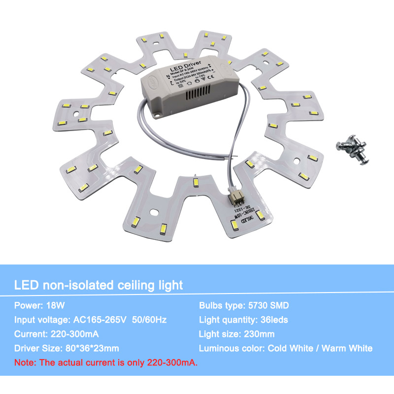 Moderne LED Plafonniers 12-24W Cuisine Source de Lumière Module AC220V Salon Économie D'énergie Plafond Éclairage Rénovation Conseil