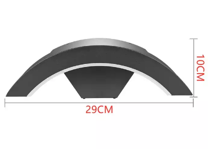 LED-Außenwandleuchte, fächerförmige Hofleuchte, 18 W, wasserdichte Wandleuchte, LED-Beleuchtung, Aluminium-Wandleuchte